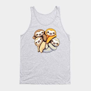 A Snuggle of Sloths Tank Top